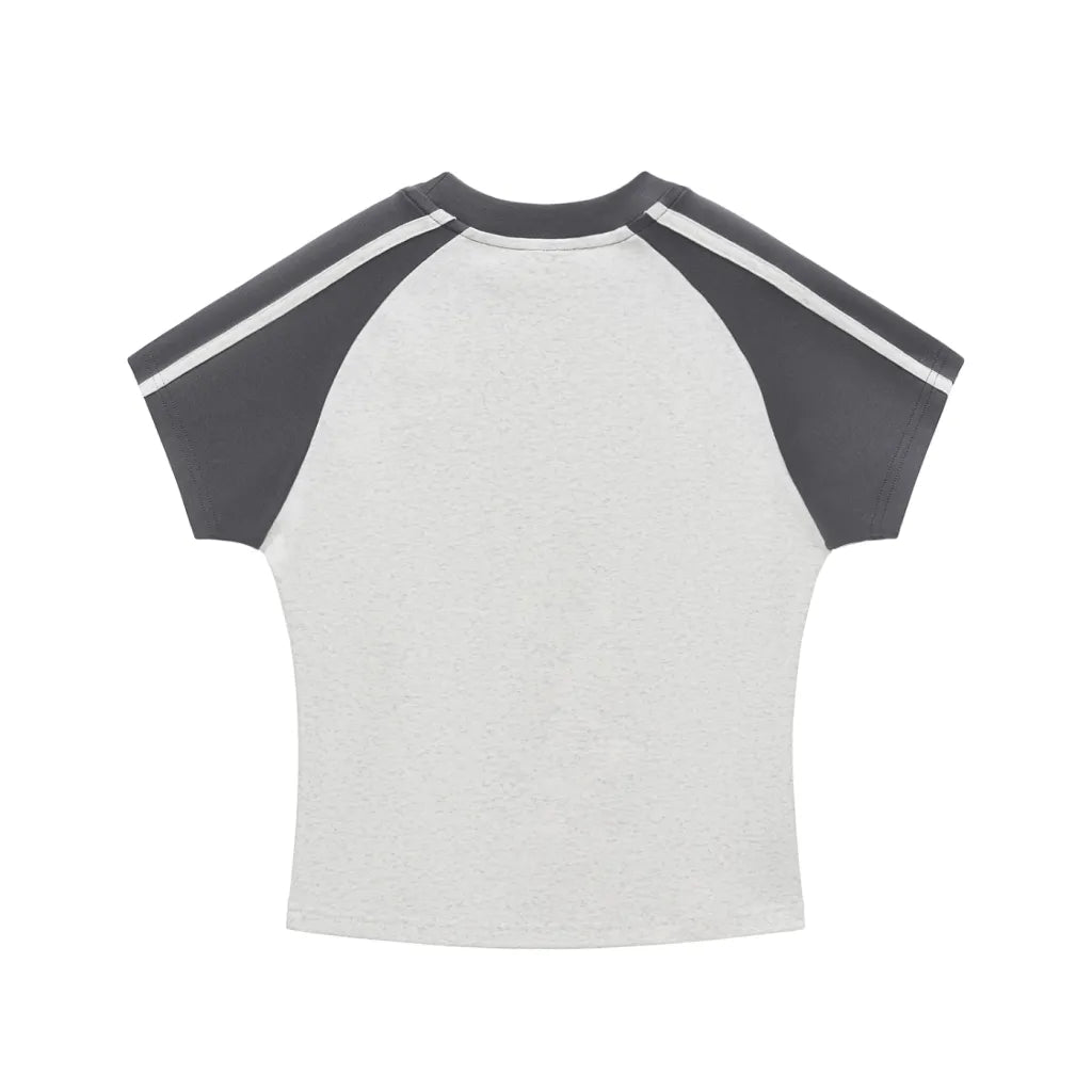 Bearucci “Milano” Bodycon Tee — Charcoal & Pearl