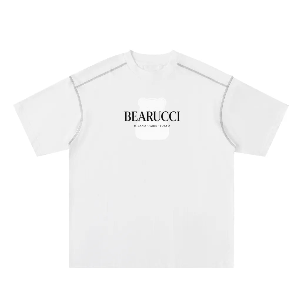 Bearucci “Milano–Paris–Tokyo” Signature Tee – White