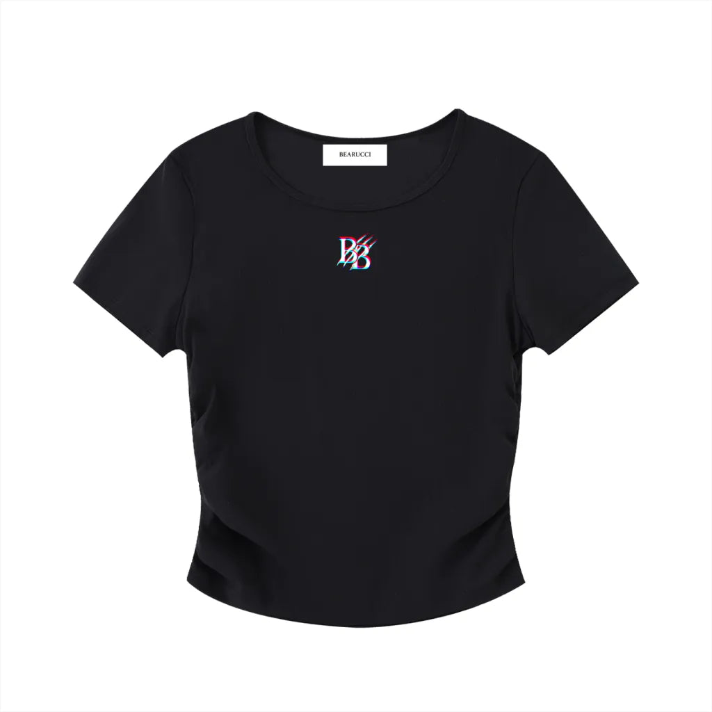 Bearucci | Fractured Emblem Bodycon Crop Top