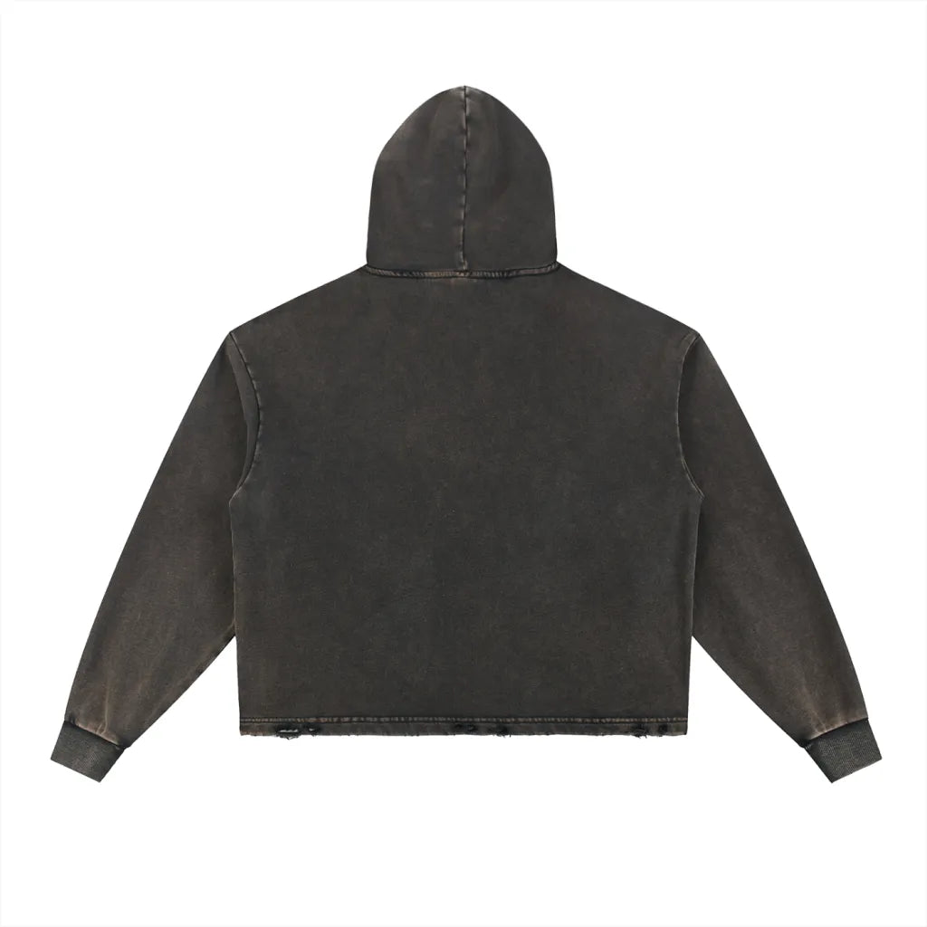 Bearucci Washed Heavyweight Hoodie – Charcoal