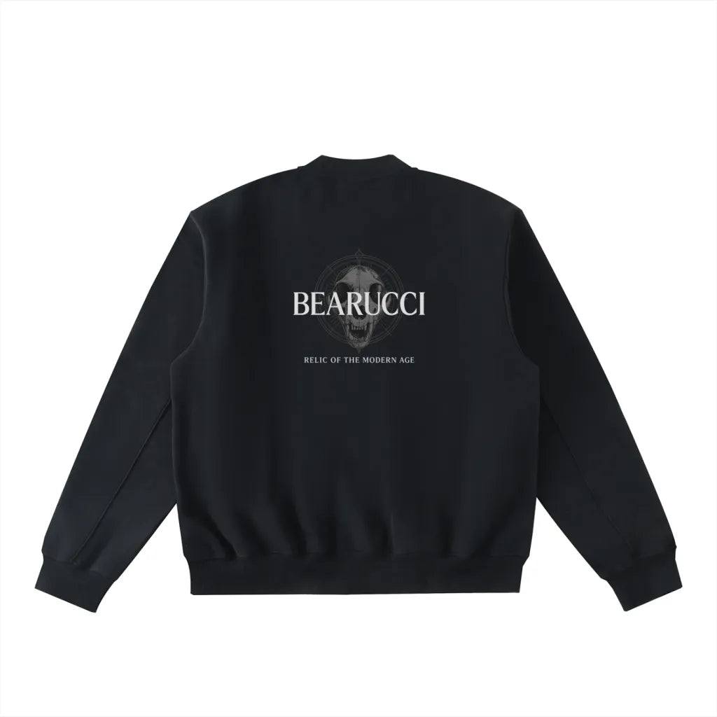 Bearucci “Relic Bomber” Zip Sweat – Obsidian Black
