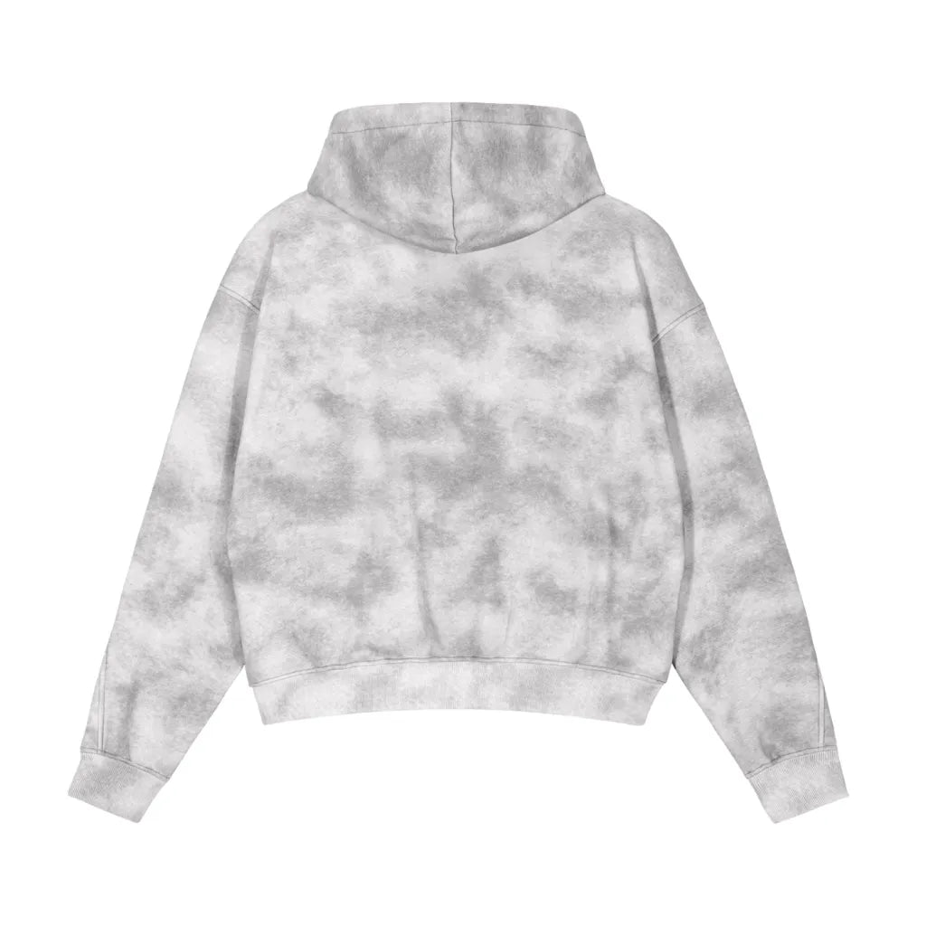Bearucci “Monogram Fade” Zip Hoodie – Stone Grey