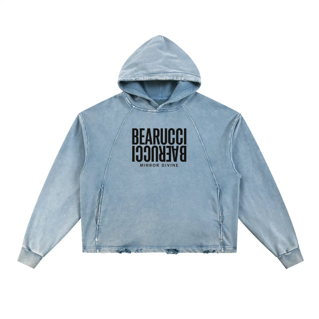 Bearucci “Mirror Divine” Distressed Washed Hoodie