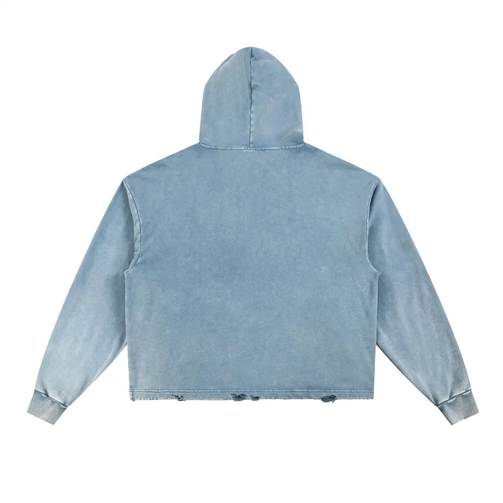 Bearucci “Mirror Divine” Distressed Washed Hoodie