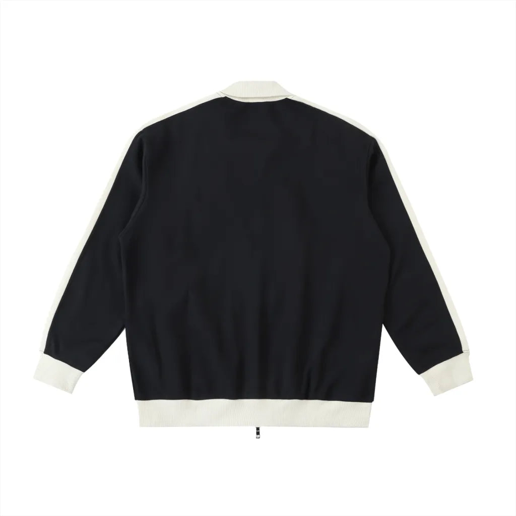 Bearucci | Signature Contrast Track Jacket — Midnight Noir / Ivory