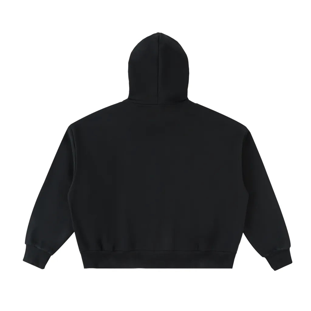 Bearucci | LineSplit Full Zip Hoodie — Obsidian Black