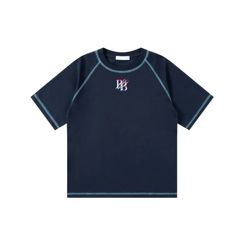 Bearucci | Fractured Emblem Contrast-Stitched Tee Kids