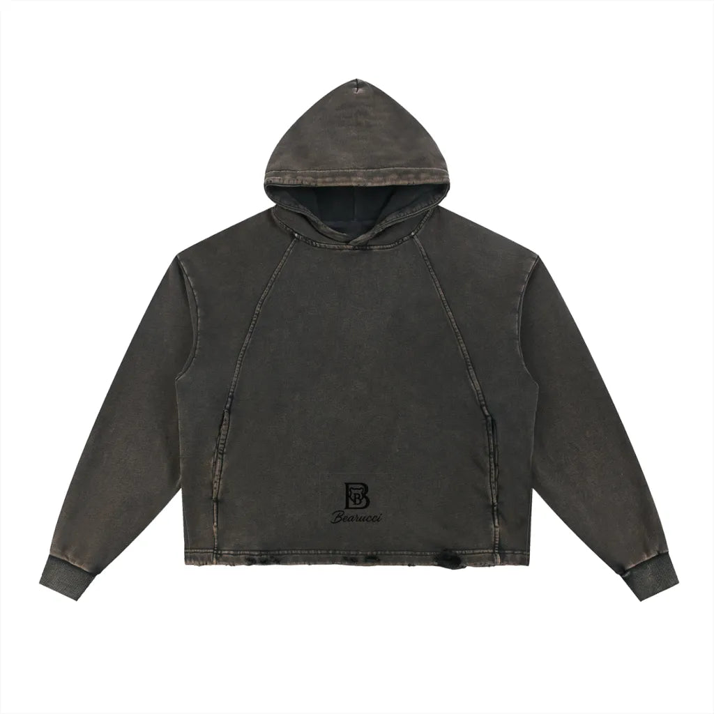 Bearucci Washed Heavyweight Hoodie – Charcoal